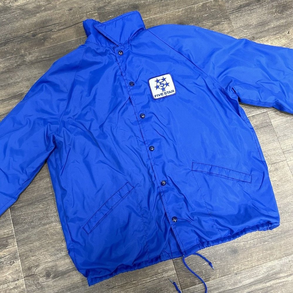 Vintage King Louie Pro Fit Men Large Windbreaker Jacket‎ FIVE STAR Made In USA